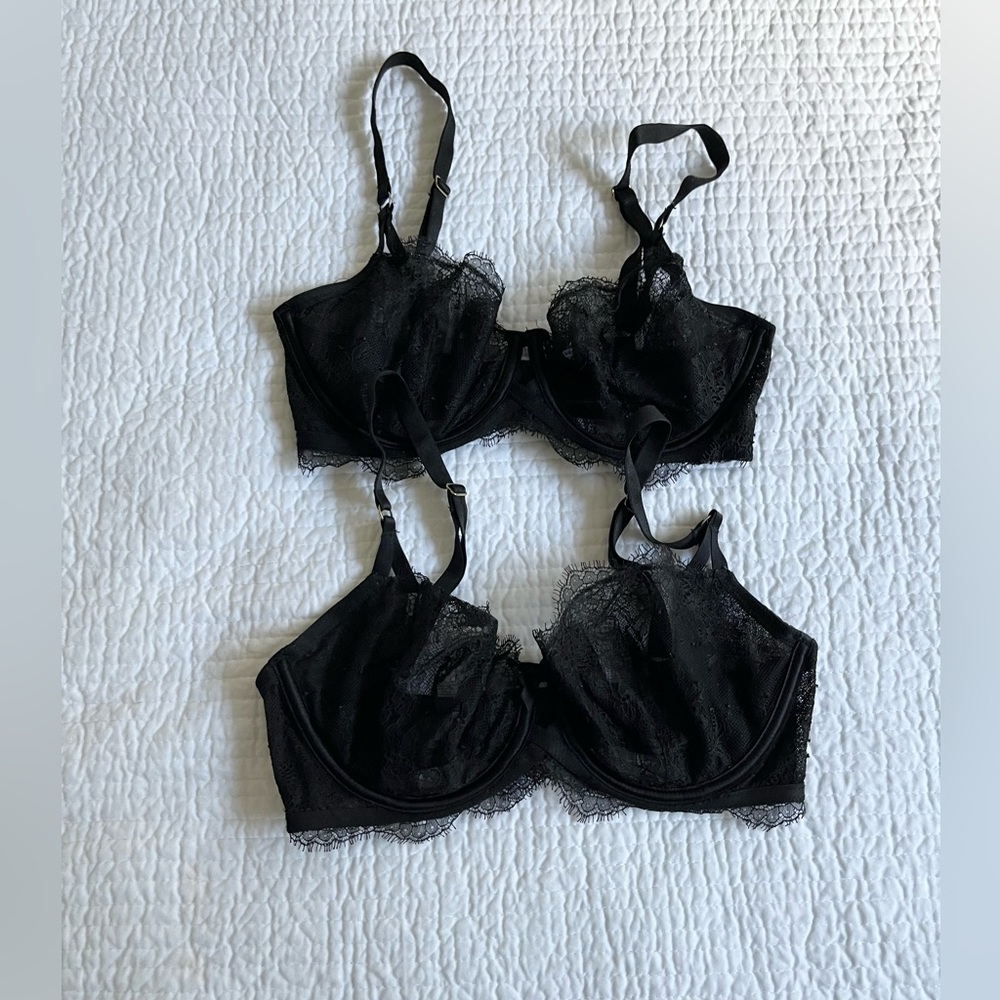 VS, Bundle, Eyelet black bra, 32DD,